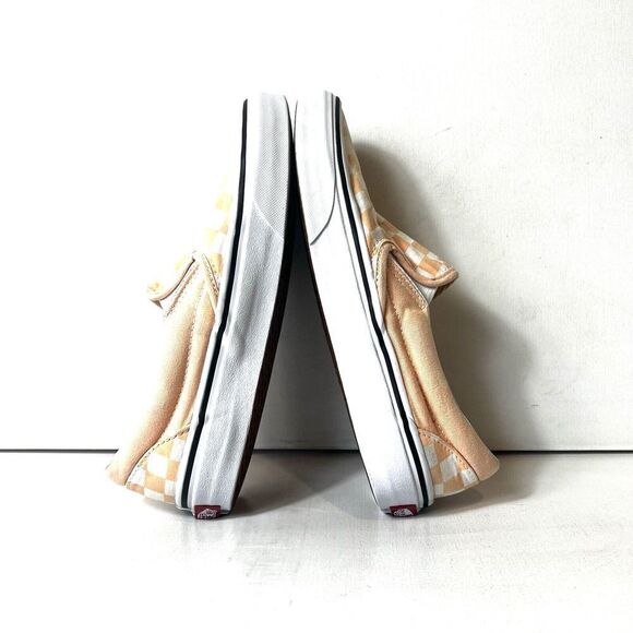 Vans Classic Slip On Skateboard Shoes Salmon Check Women's Sz 7.5 Sneaker Mens 6 - Picture 6 of 11